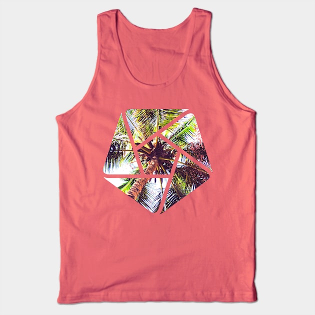 Palm Tree Geometry Summer Design Tank Top by ddtk